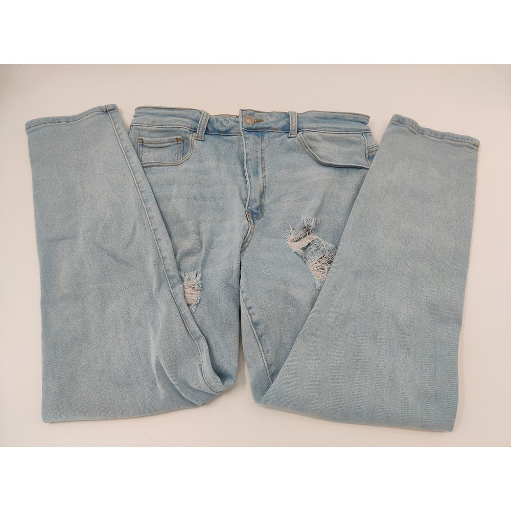 Wax Jean Collection Light Washβ Distressed Denim Jeans - Size 14